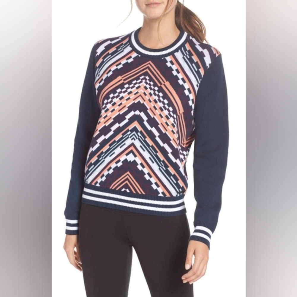 BNWT SWEATY BETTY BRIXTON CHEVRON KNITTED JUMPER SIZE LARGE